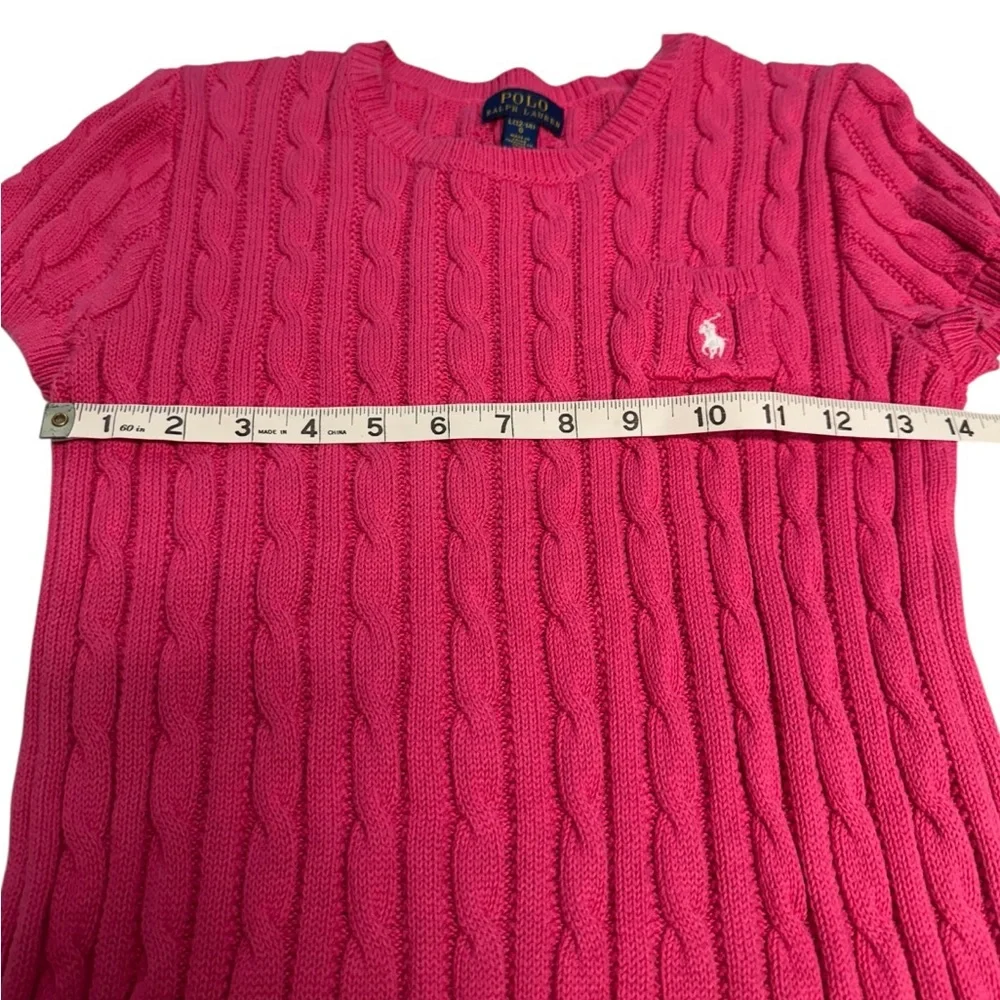 Polo Ralph Lauren Fuchsia Cable Knit Dress for Kids Size L (12-14)